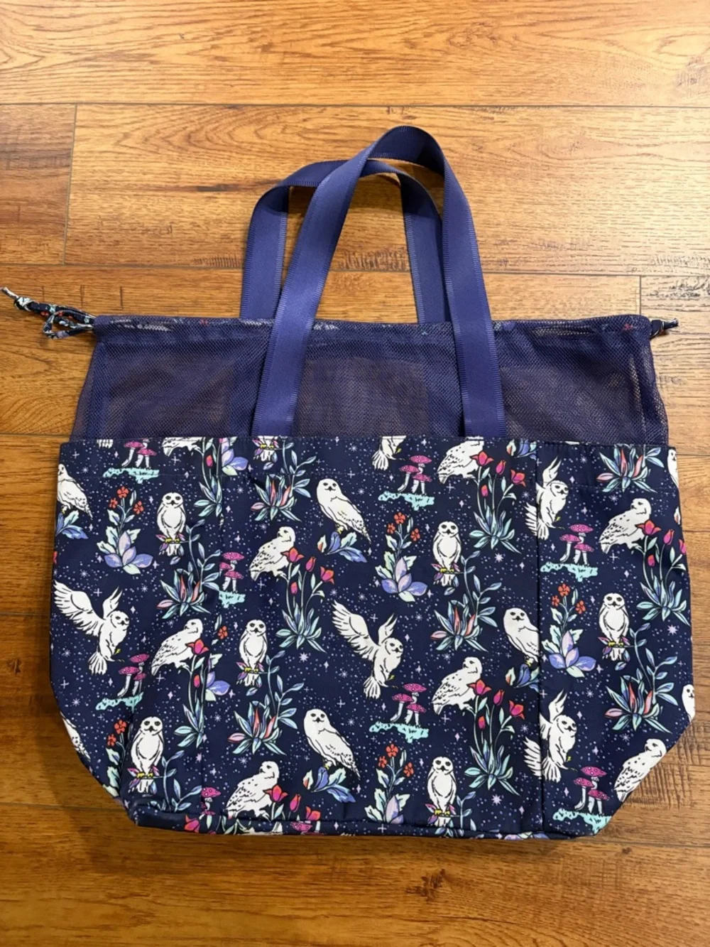 Vera Bradley Navy Owl Print Harry Potter Tote - Forbidden Forest - Picture 3 of 15